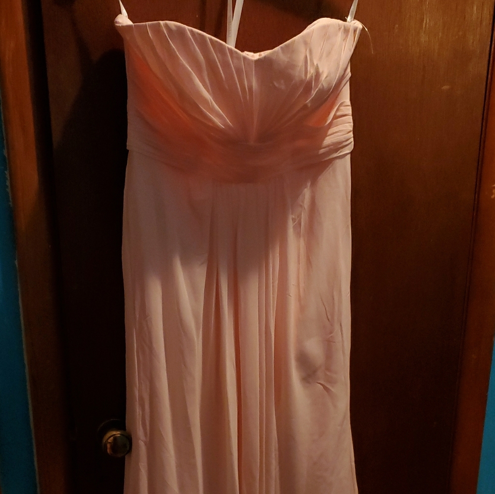Strapless bridesmaids dress